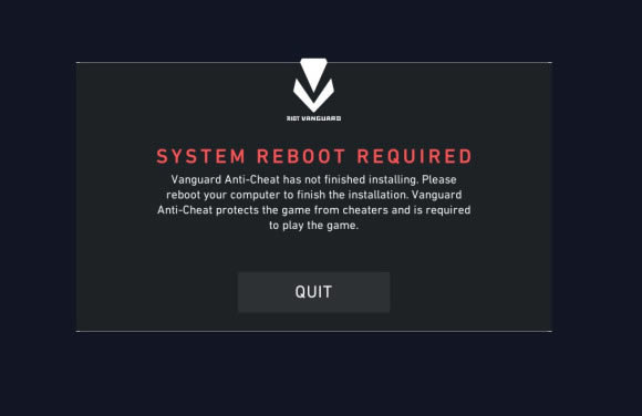 
valorant system reboot취  Ϸ״취