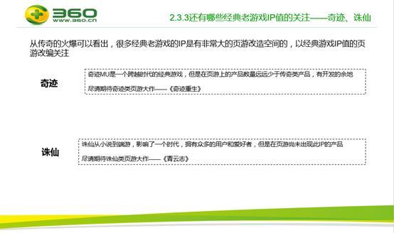 360發布手游頁游綠皮書 8大看點不容錯過